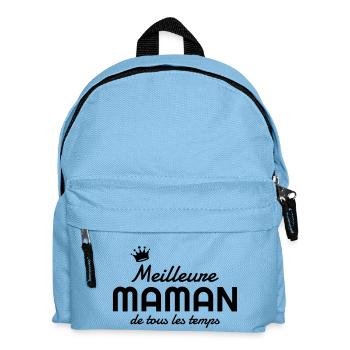 Maman / Fête des Mères / Papa / Naissance / Mere - Sac à dos Enfant - bleu clair - Devant