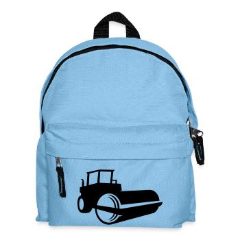 Dampfwalze Shadow - 1 Farb Vektor - Kinder Rucksack - Hellblau - Vorne