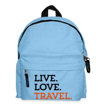LIVE. LOVE. TRAVEL. - Sac à dos Enfant - bleu clair - Devant