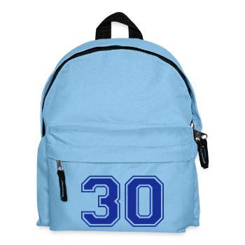 30 - Nummer - Zahl - Kinder Rucksack - Hellblau - Vorne