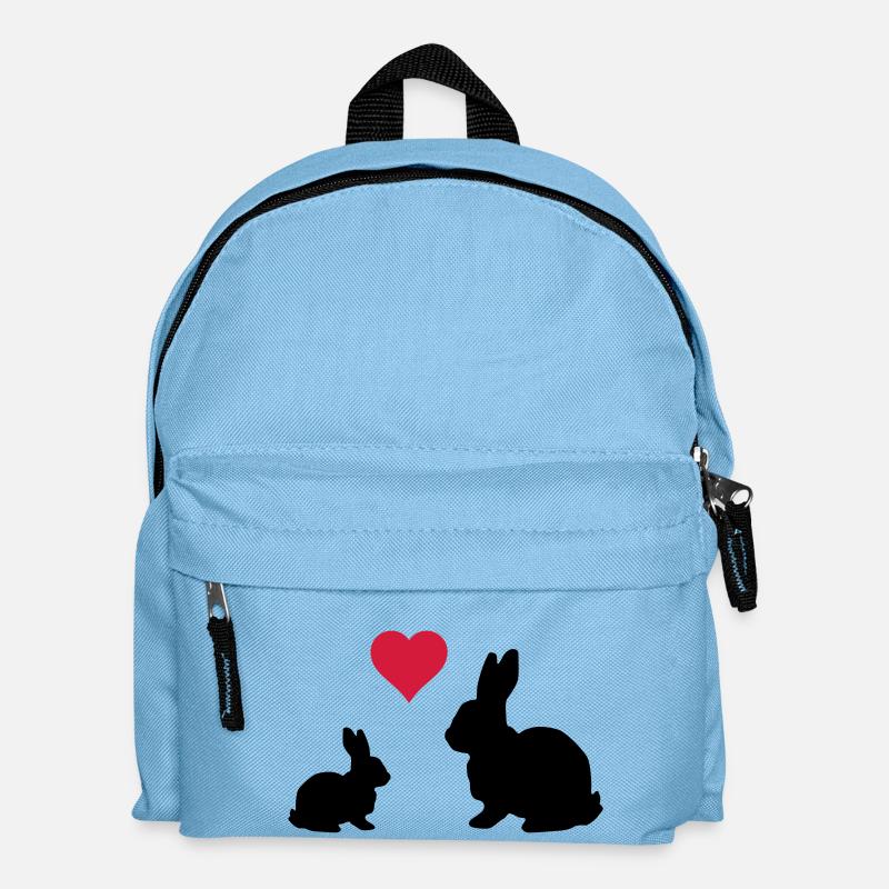 Mama Kind Hase - Kinder Rucksack - Hellblau