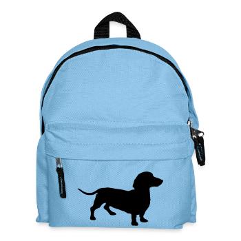 Dackel - Kinder Rucksack - Hellblau - Vorne