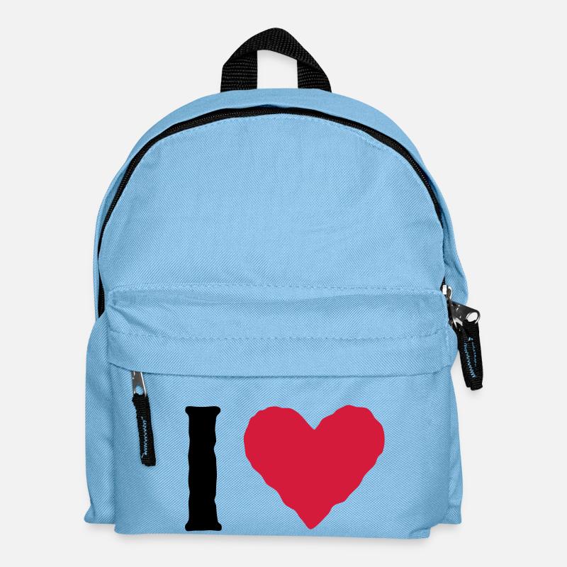 I love ... - Kids' Backpack - light blue