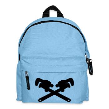 clé à molette outil de mécanicien , plombier - Sac à dos Enfant - bleu clair - Devant