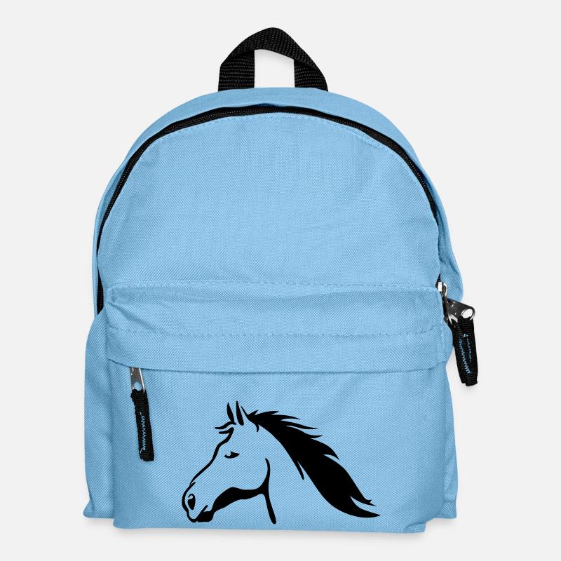 Pferd - Kinder Rucksack - Hellblau