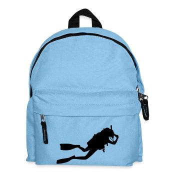 diving Taucher - Kinder Rucksack - Hellblau - Vorne