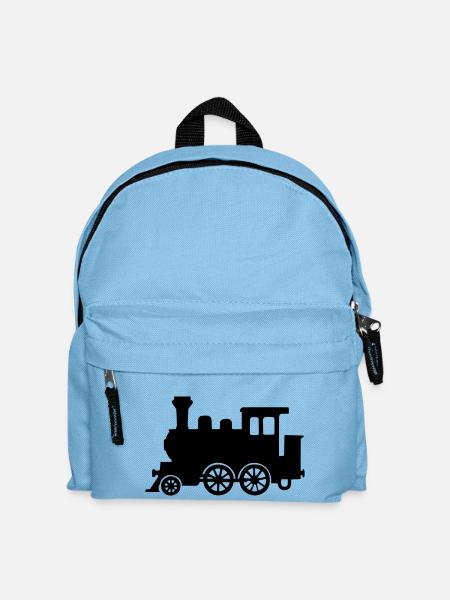 lokomotive - Kinder Rucksack - Hellblau