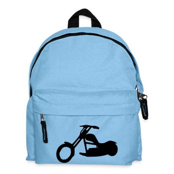 Motorrad - Bike - Chopper - Kinder Rucksack - Hellblau - Vorne