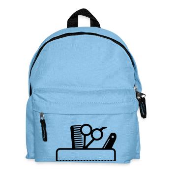 Peigne et ciseaux dans les outils sac / barbier - Sac à dos Enfant - bleu clair - Devant