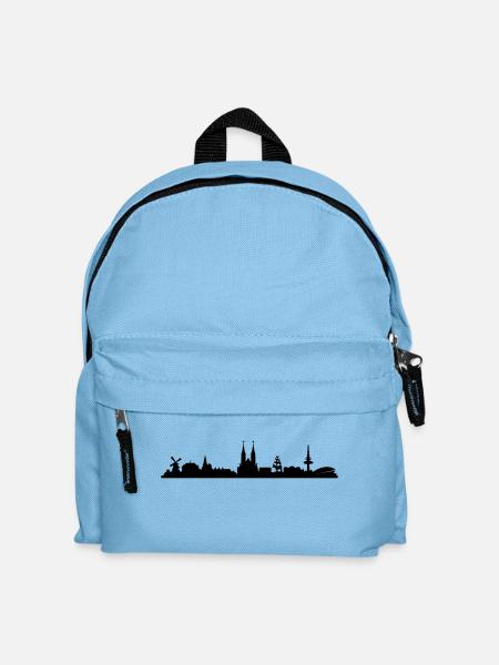 Skyline Bremen - Kinder Rucksack - Hellblau