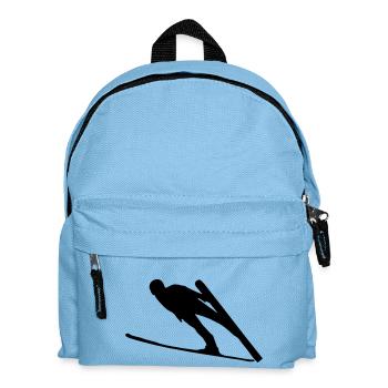 Skispringer - Kinder Rucksack - Hellblau - Vorne