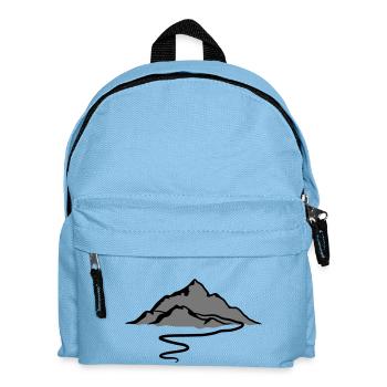 Schöne Berge Alpen Wanderweg - Kinder Rucksack - Hellblau - Vorne