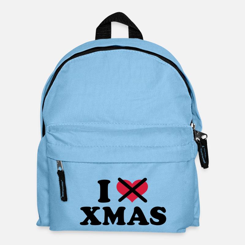 I hate Xmas Weihnachten - Kinder Rucksack - Hellblau
