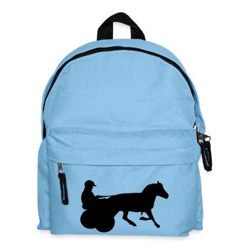 Shetty mit Gig, -Traber - Kinder Rucksack - Hellblau - Vorne