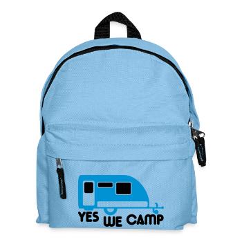 camp , camper, camping , caravan , trekking, rando - Kids' Backpack - light blue - Front