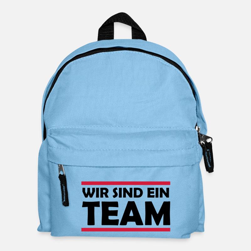 wir_sind_ein_team_02 - Kinder Rucksack - Hellblau