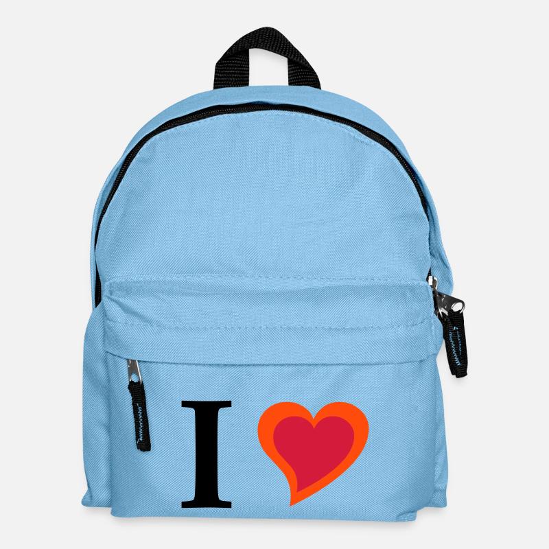 I Heart - Kids' Backpack - light blue