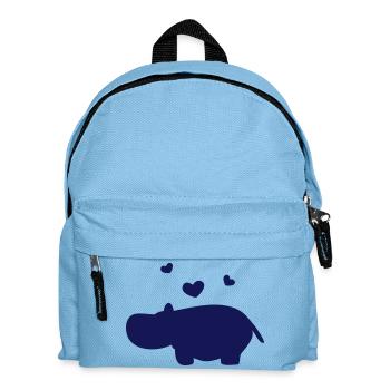Hippo with heart - Kids' Backpack - light blue - Front
