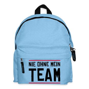 nie ohne mein team - Kinder Rucksack - Hellblau - Vorne