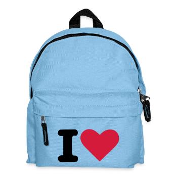 i love - Kinder Rucksack - Hellblau - Vorne