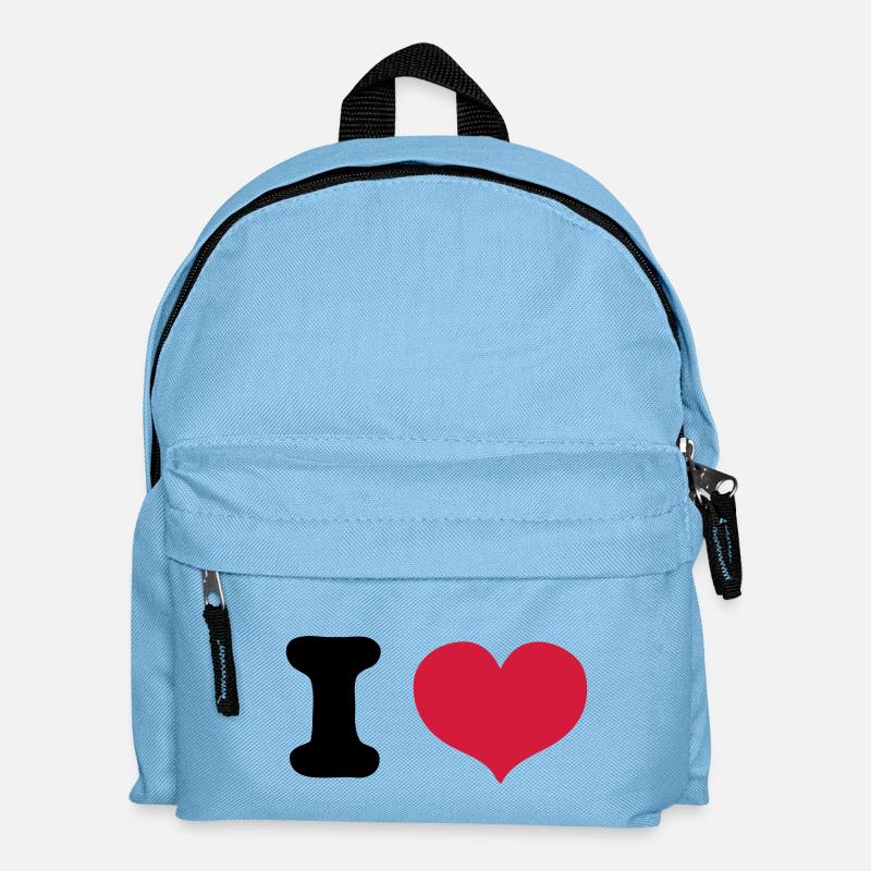 i love - Sac à dos Enfant - bleu clair