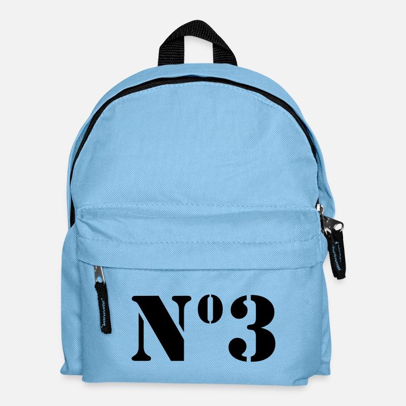 Nummer 3 // no3 - Kinder Rucksack - Hellblau
