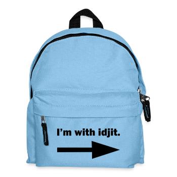 I'm with idjit - Kids' Backpack - light blue - Front