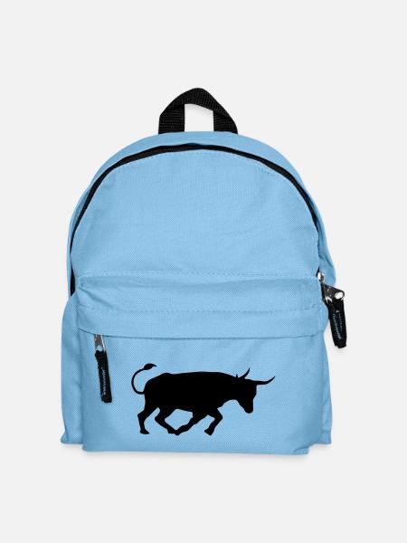 kampfstier andalusien spanischer baskischer stier - Kinder Rucksack - Hellblau