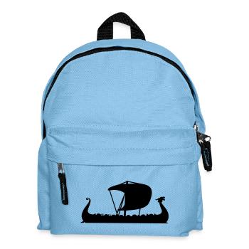 drakkar viking scandinavian boat - Kids' Backpack - light blue - Front
