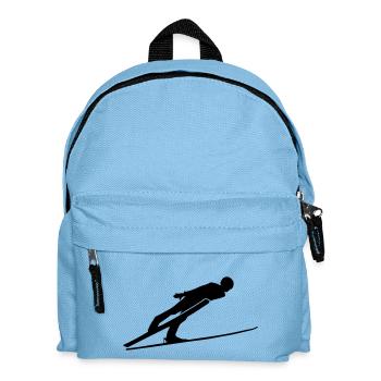 Ski Jumping - Kinder Rucksack - Hellblau - Vorne