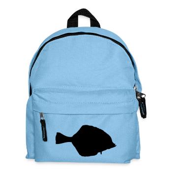Flunder - Fisch - Fish - Kinder Rucksack - Hellblau - Vorne