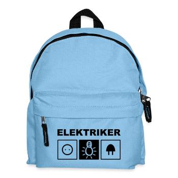 Elektriker Elektrik - Kinder Rucksack - Hellblau - Vorne