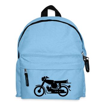 Simson ohne Fahrer - Kinder Rucksack - Hellblau - Vorne