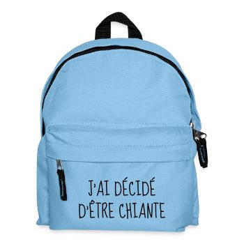 Chiante - Citation - Humour - Comique - Fun - Sac à dos Enfant - bleu clair - Devant