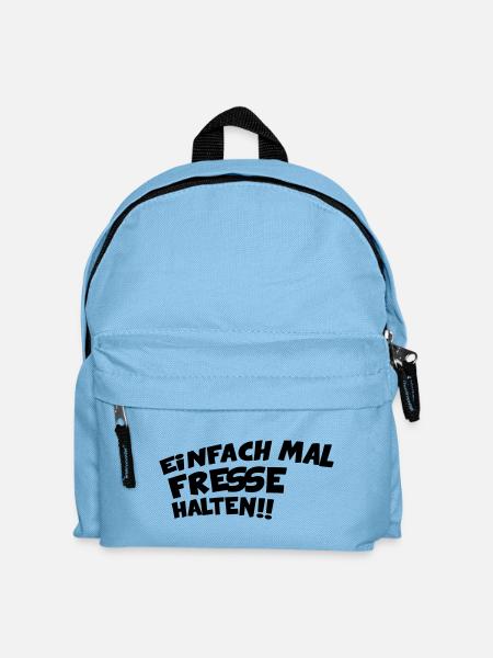EINFACH MAL DIE FRESSE HALTEN - Kinder Rucksack - Hellblau