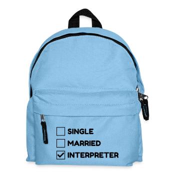 Dolmetscher / Übersetzer / Übersetzung / Job - Kinder Rucksack - Hellblau - Vorne