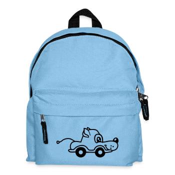 Dog Car Toy Remote Controlled Driving Wheels Cute - Kids' Backpack - light blue - Front