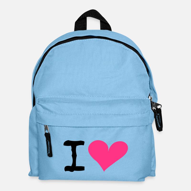 I Heart - Kids' Backpack - light blue