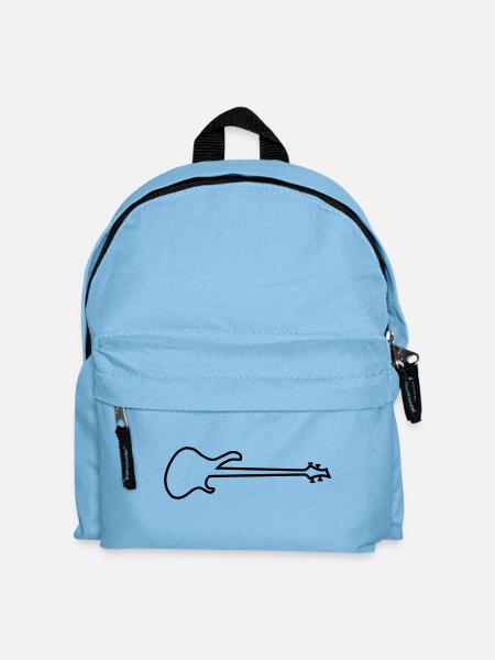 e-bass-silouette - Kinder Rucksack - Hellblau