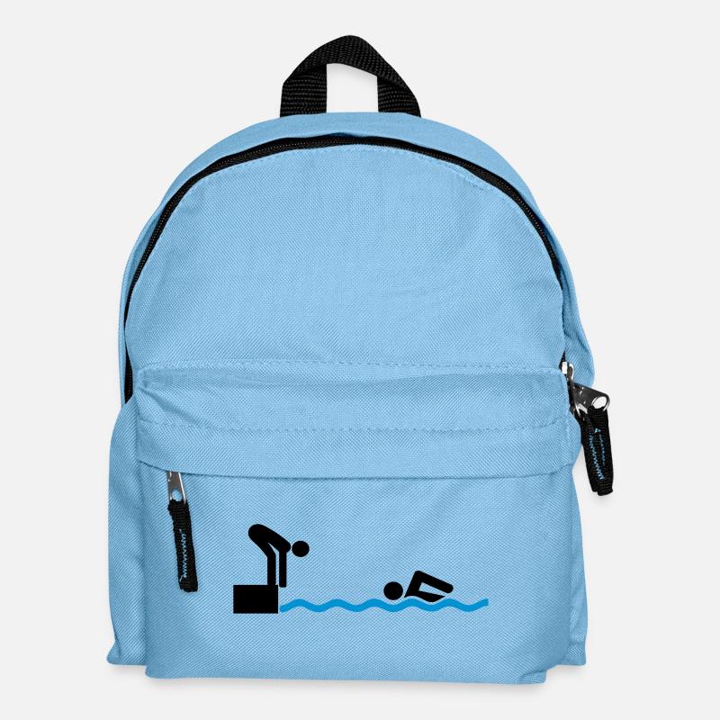 schwimmen Staffel - Kinder Rucksack - Hellblau