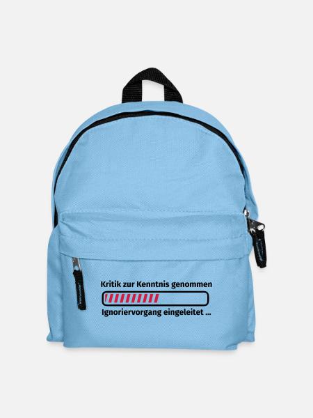 Kritik zur Kenntnis genommen - Kinder Rucksack - Hellblau