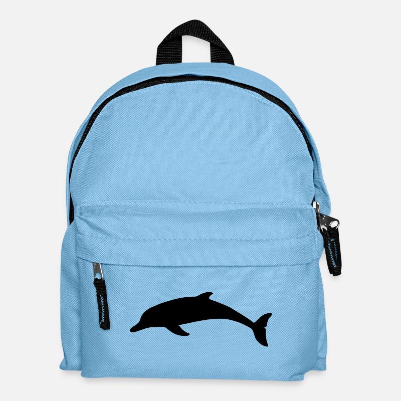 Delphin Delfin - Kinder Rucksack - Hellblau