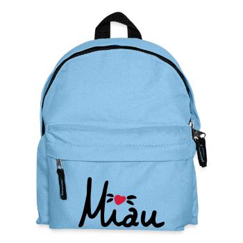 Mau inscription douce avec coeur , chat , cadeau - Sac à dos Enfant - bleu clair - Devant