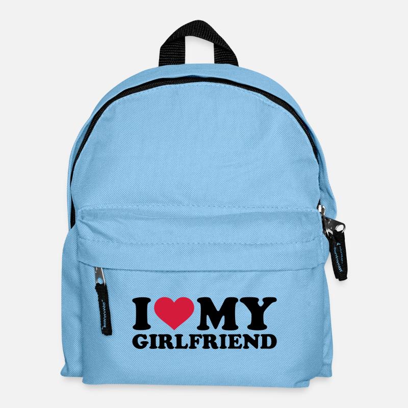 I love my girlfriend - Kinder Rucksack - Hellblau