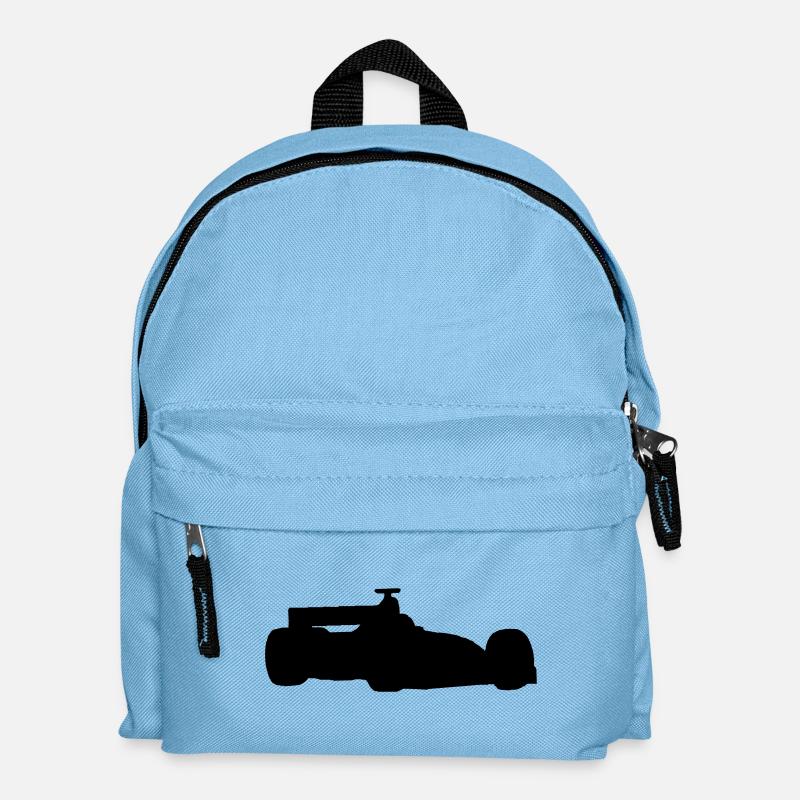 F1 Rennwagen-Silhouette - Kinder Rucksack - Hellblau
