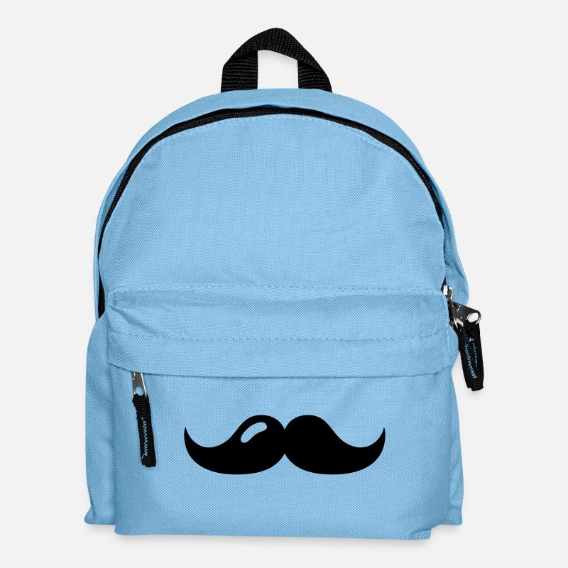 Mustache - Kinder Rucksack - Hellblau