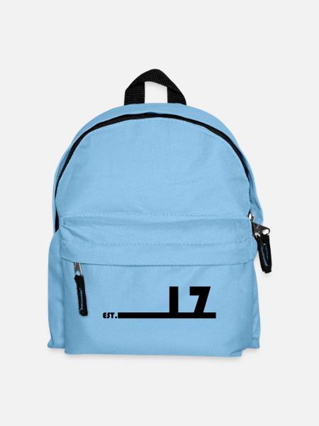 17_Black_Bauhaus93 - Kinder Rucksack - Hellblau