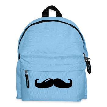 mustache - moustache - beard - bart - Kinder Rucksack - Hellblau - Vorne