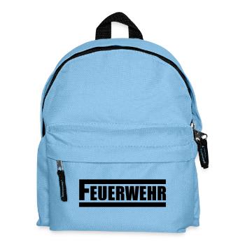 Feuerwehr - Kinder Rucksack - Hellblau - Vorne