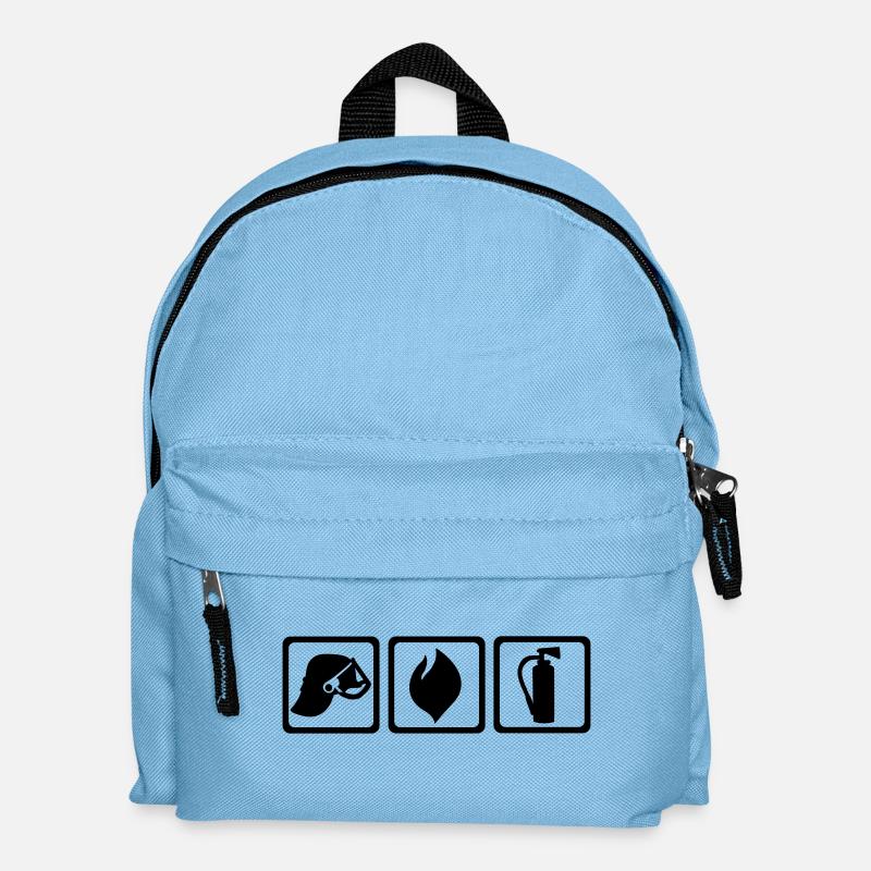 Feuerwehr - Kinder Rucksack - Hellblau